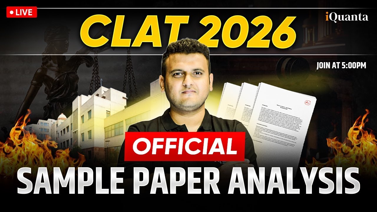 CLAT 2026 OFFICIAL Sample Paper Analysis | Full Breakdown, Strategy ...