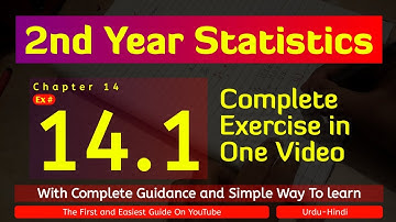 2nd year Statistics Chapter 14 EX 14.1|Simple Linear Regression and correlation|Full Ex in one video
