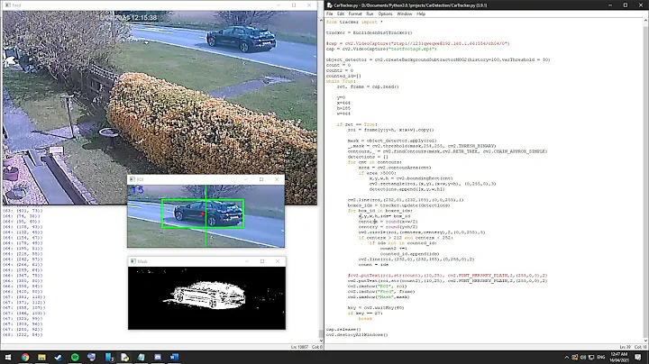 OpenCV vehicle tracker/counter on RTSP stream