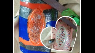 Reverse Cutting Painted Dry Soap Reverse Cutting Asmr Sounds No Talking Very Satisfying Asmr