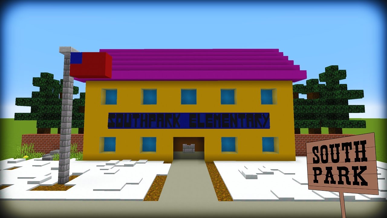 Minecraft Tutorial: How To Make South Park Elementary School South Park 