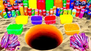 Experiment: Coca Cola & Orbeez, Mtn Dew, Fanta, Chupa Chups, Pepsi vs Mentos Underground