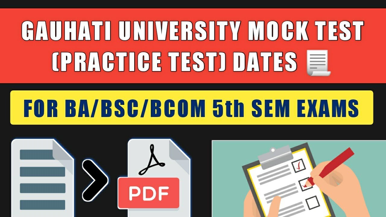 Gauhati University Latest Notification 📃| BA/BSC/BCOM 5th Sem Mock Test (Practice Test) Dates 2021🔥