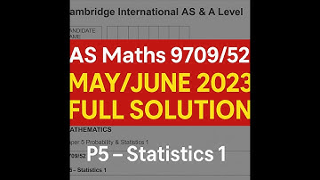 Full Solution |CAIE AS Level Math 9709/52/M/J 2023 | Probability & Statistics 1@mrunalsmathtutorials