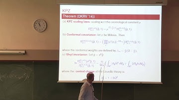 Rémi Rhodes "Liouville quantum gravity on Riemann surfaces"