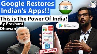 Google Restores Indian Apps! This is The Power Of India | By Prashant Dhawan screenshot 2