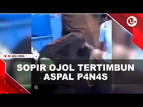 DRAMATIS, EVAKUASI SOPIR OJOL T3RT1MBUN ASPAL P*NAS | U-NEWS