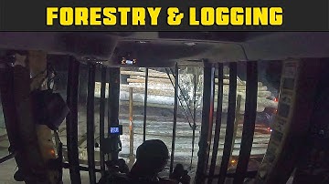 Tigercat 875 Night Short Log Loading Inside View - Real Life Forestry & Logging - FDR Logging