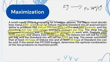 Linear Programming Model Formulation Maximization Problem (Part 3-1/2)