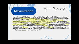 Linear Programming Model Formulation Maximization Problem (Part 3-1/2)