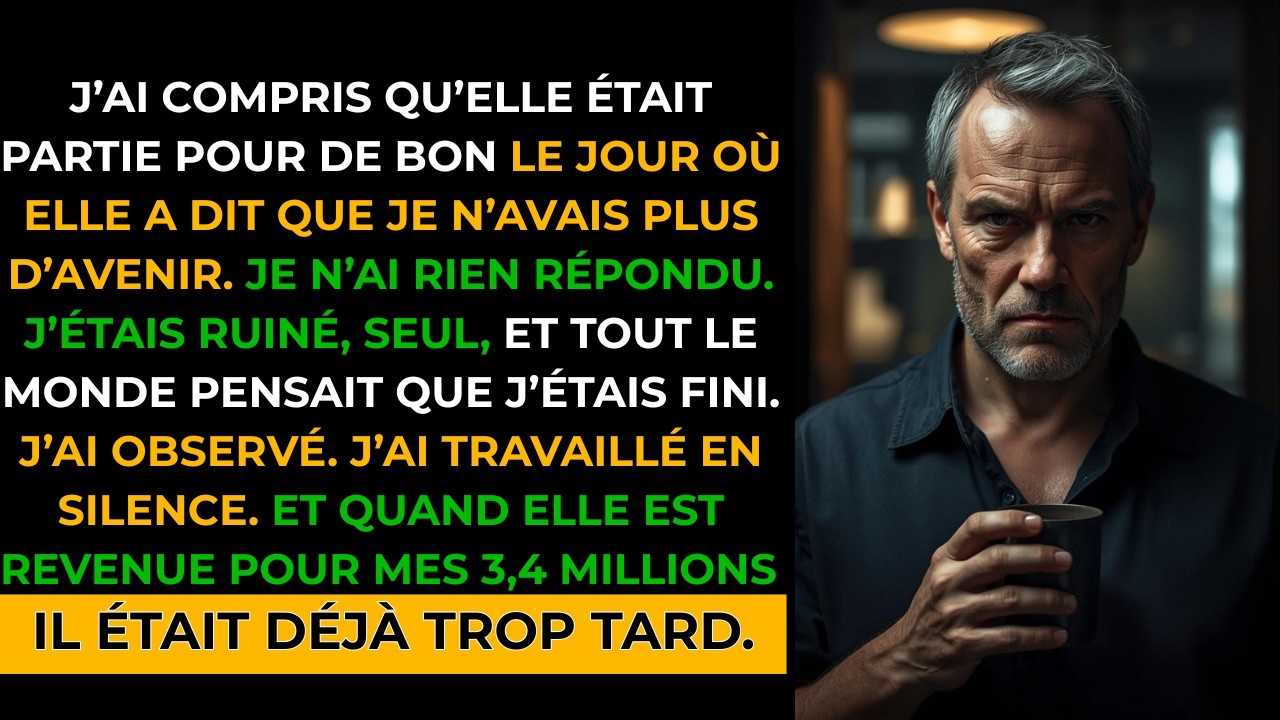 Elle m’a quitté quand j’ai tout perdu — elle est revenue quand j’ai gagné 3,4 millions d’euros