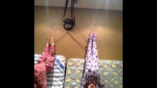 Missey and ruby gymnastics handstand competition