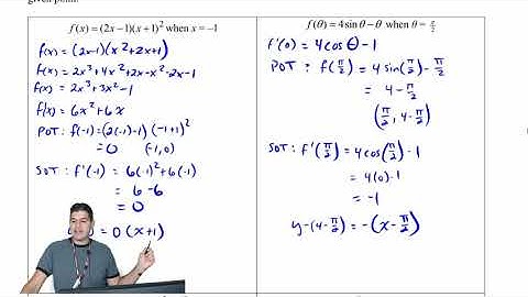 2.3d Practice Finding Tangent Lines | AP Calculus
