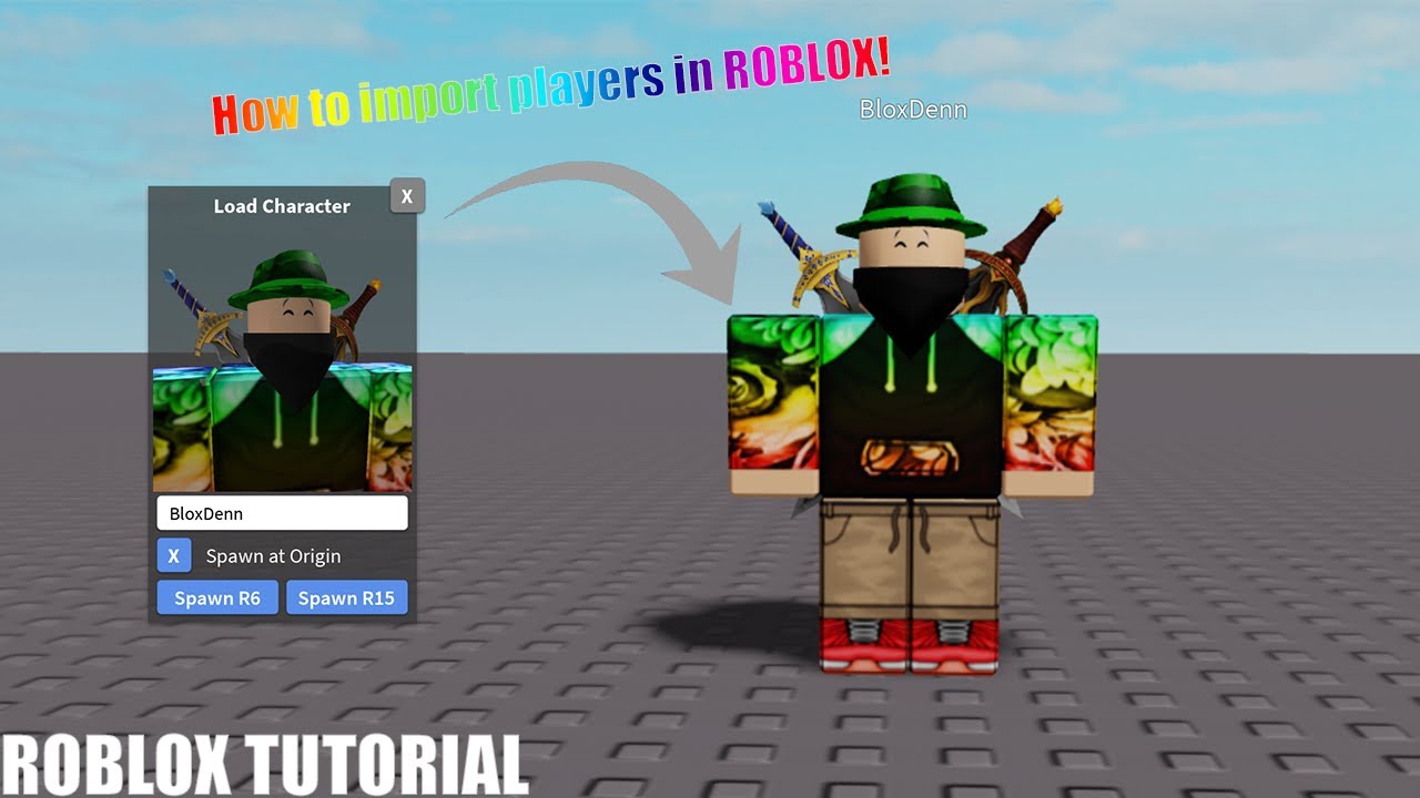 Roblox Tutorial How To Import Player Avatars Using Load Character Plugin Youtube - how to fix character no spawning on roblox