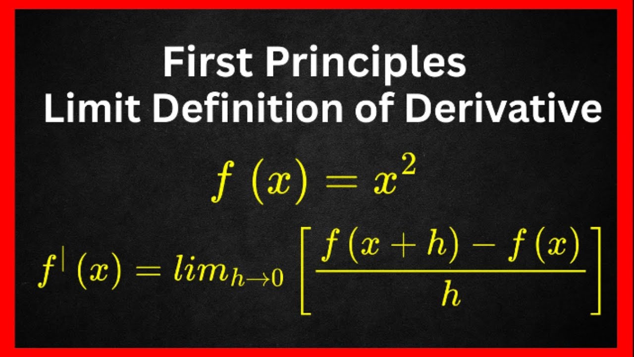 Method: First Principles Differentiation Fractions | Calculus - YouTube
