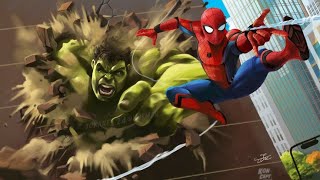 Marvel Heroes El Hombre-Araña, Iron Man Y Hulk Vs Robots Gigantes 2006