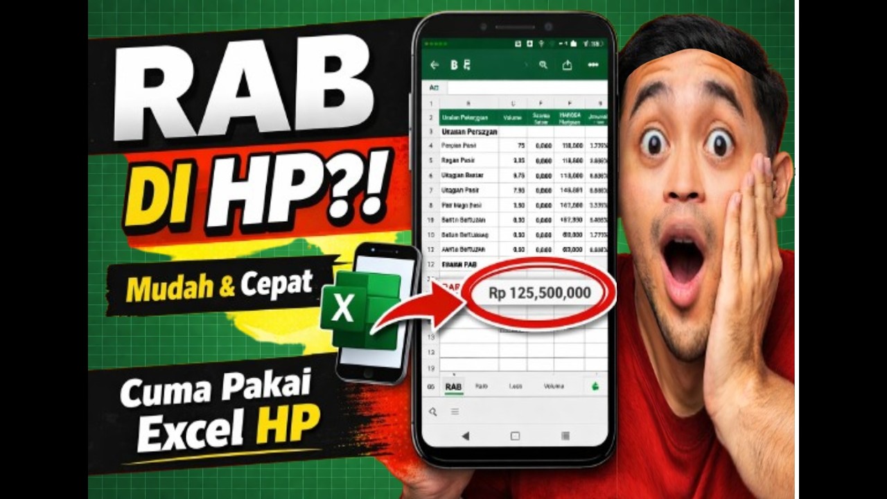CARA MEMBUAT RAB DI EXCEL ANDROID | Mudah & Cepat Langsung dari HP ...
