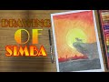 Drawing of simba step by step creation of fire