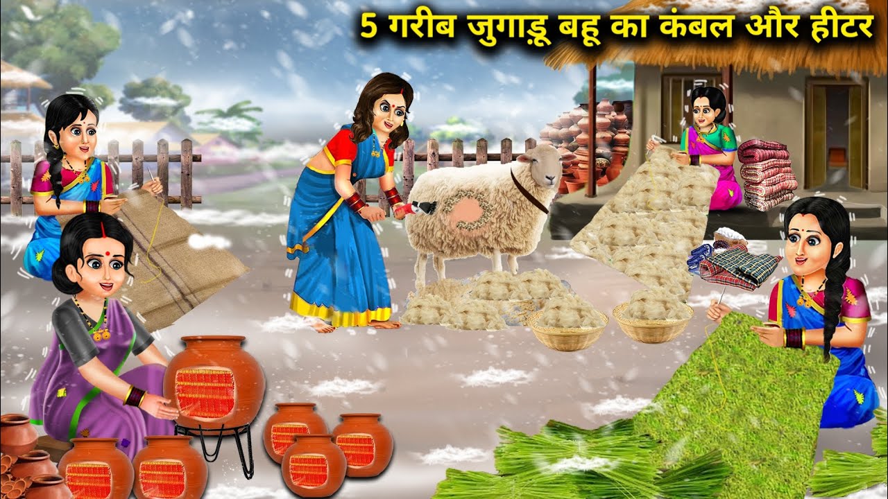 5 गरीब जुगाड़ू बहू का कंबल और हीटर || 5 Gareeb Jugadu Bahu Ka Kambal Aur Heater || Story Bahu ki...
