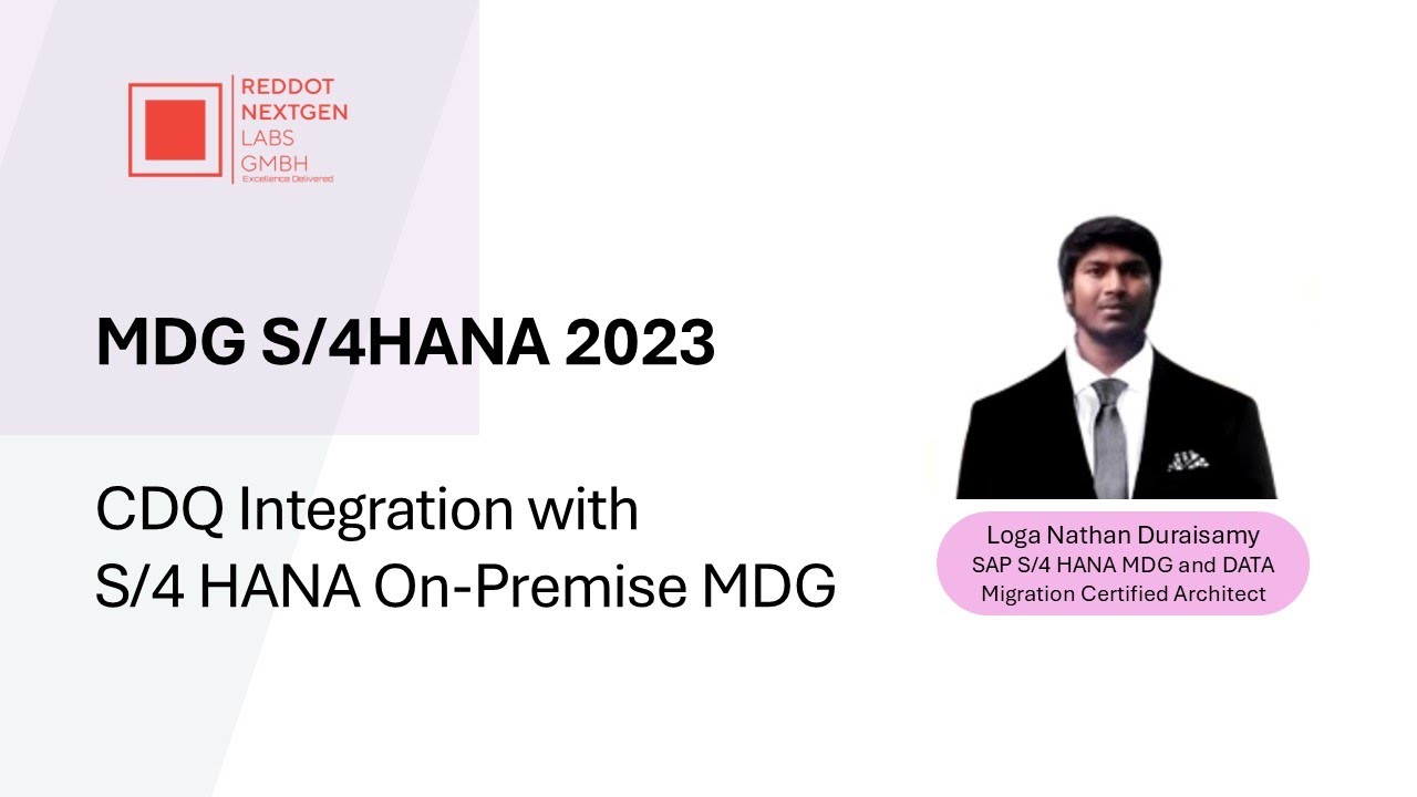 SAP Master Data Governance (MDG) | MDG S/4HANA 2023 | CDQ integration with S/4 HANA On-Premise MDG