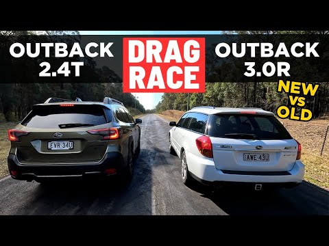 Дрэг-рейсинг: Subaru Outback 3.0R 2005 года против Outback 2.4T 2023 года