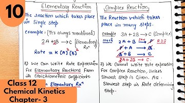 10) Elementary reactions and Complex reactions| chemical kinetics class12 Chemistry #neet #jee