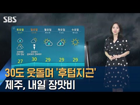 [날씨] 30도 웃돌며 '후텁지근'…제주, 내일 장맛비 / SBS