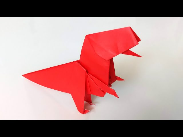 折り紙 恐竜【ティラノサウルス】かんたん 音声解説あり ／ORIGAMI