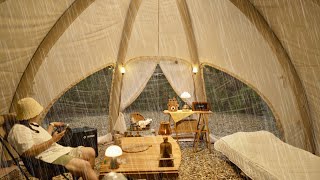 Solo Camping - Тонкий дождь - Thunder - Летний Лесный кемпинг