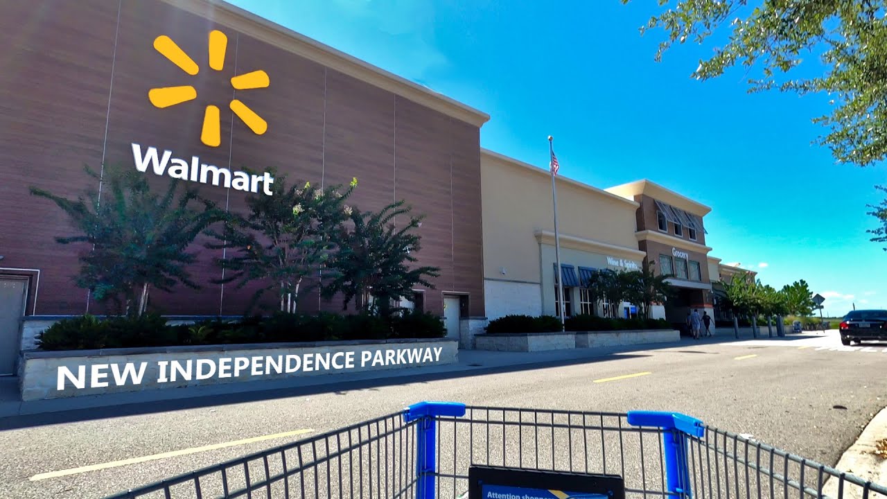 Shopping at Walmart Supercenter on New Independence Parkway in Winter Garden, Florida Store