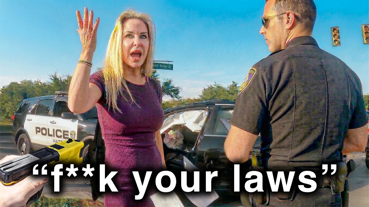 When Cops Make the Most Satisfying Powerful Karen Arrest Ever - YouTube