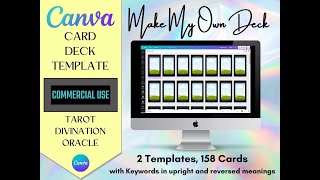 Overview of how to edit Etsy Template for Tarot  Deck Oracle Deck screenshot 5