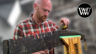 How to Sharpen a Crosscut Saw | Two Man and One Man