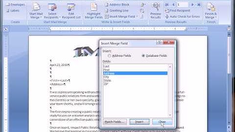 Using Mail Merge in Word 2007.avi