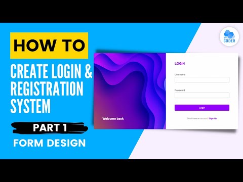 PHP MySQL Login & Registration System - Form Design | Part 1 | DevCoder