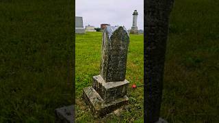 1894 Headstone 1st D2 Treatment and Resetting. #cleaning #headstone #monument #cemetery #graveyard