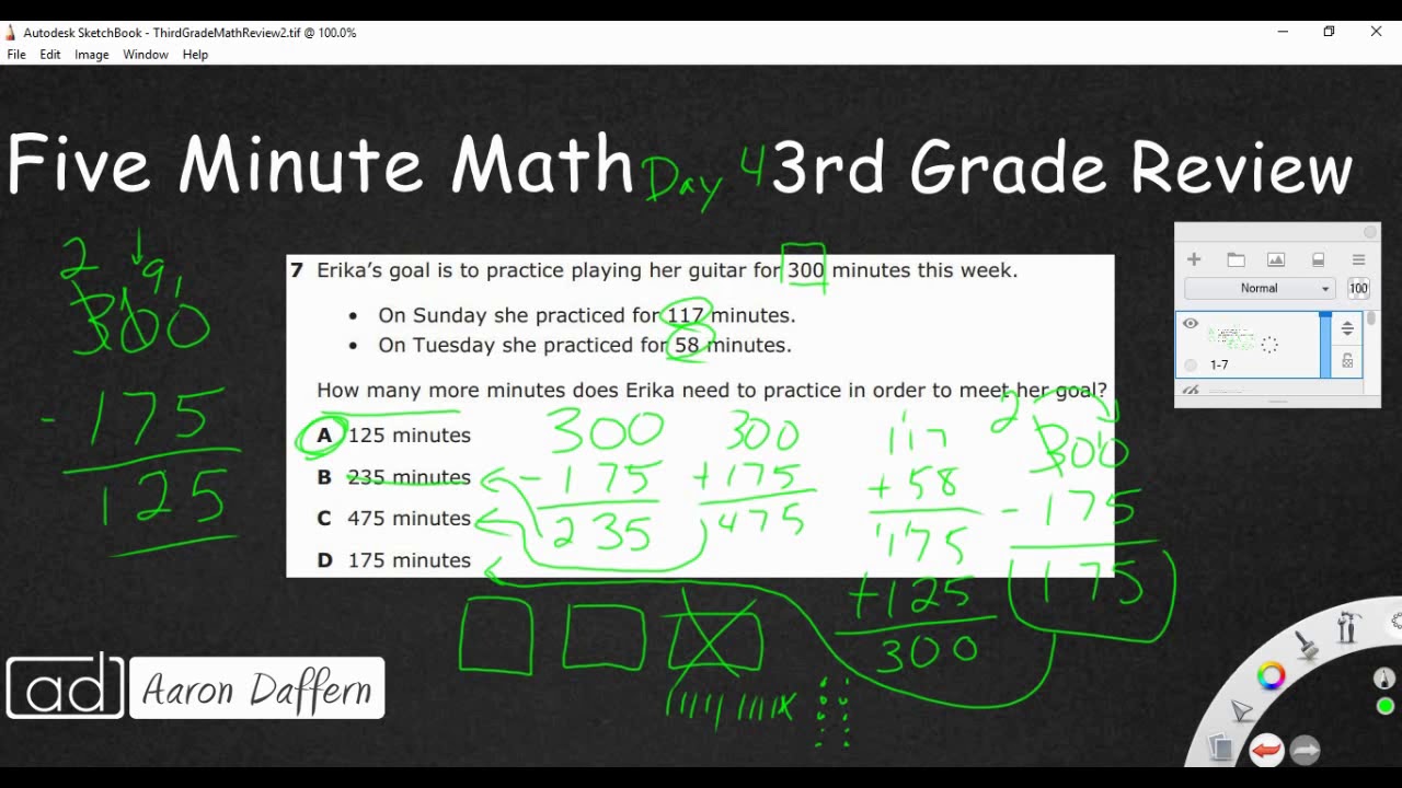 3rd Grade Math Review Day 4 - YouTube