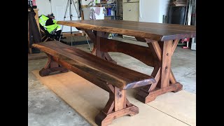 Live Edge Trestle Table Build