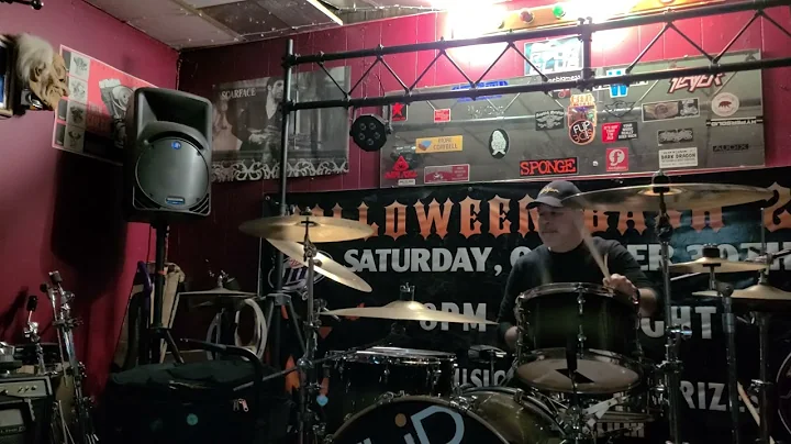 Chris on drums