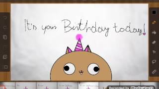 There's A Cat Licking Your Birthday Cake Animation