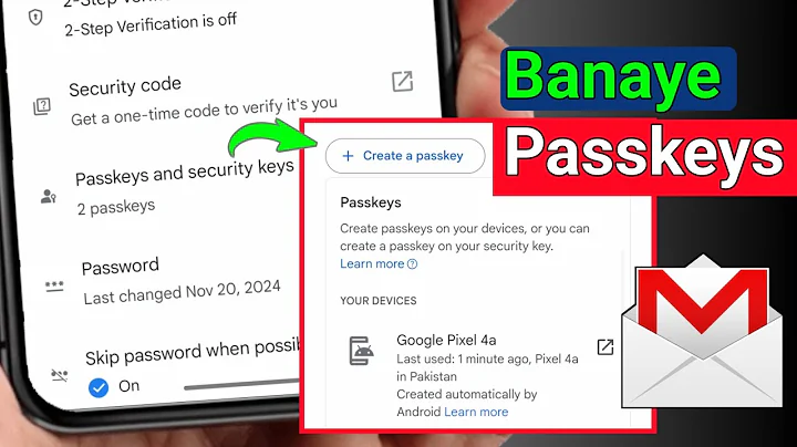 How to create Gmail passkeys and security keys | Google account passkeys kaise Banaye