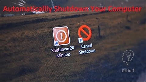 shutdown PC Automatically using timer (window 7/window 8/ window 10)  ||100% working || by All in 1