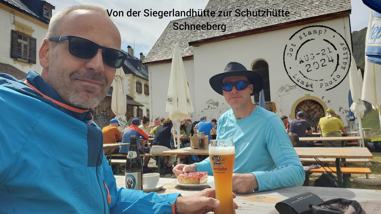 Hüttentour Stubaier Alpen August 2024 - Tag 3 von der Siegerlandhütte zur Schutzhütte Schneeberg