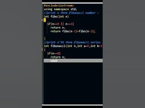 fibonacci series by recursive function in cpp n thrm fibonacci num Nth ...