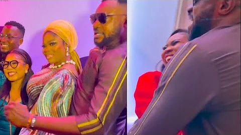 Watch How Odunlade Adekola Dances With Actress Eniola Ajao, As He Hug To Greet Yewande Adekoya