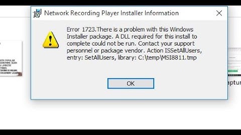 Software Installation Error 1723 | Windows Getting Error 1723 While Installing the new Software