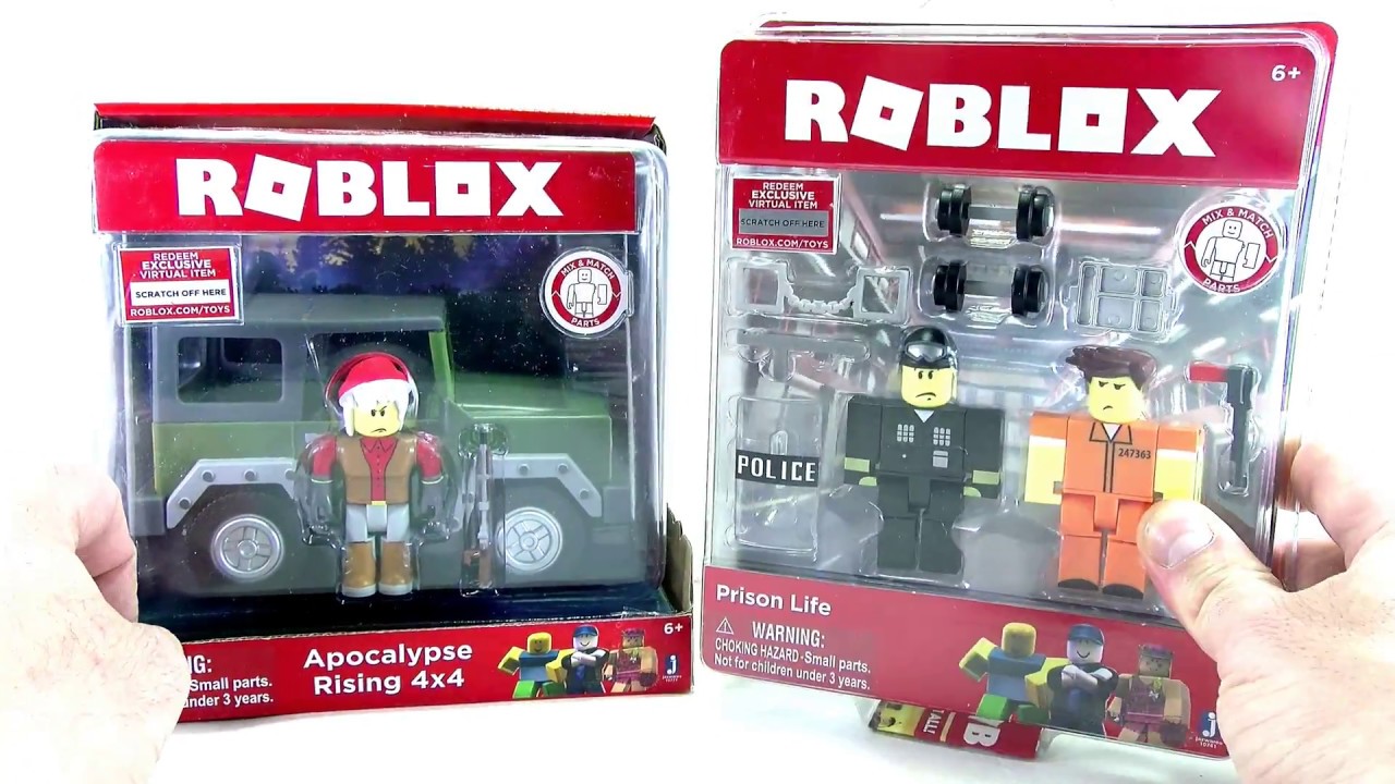 Roblox Toys Series 2 Unboxing Apocalypse Rise And Prison Life Youtube - character roblox action figures
