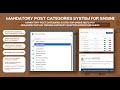 Mandatory Post Categories System for Sngine | Admin Controlled Category Plugin Tutorial