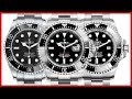 ▶ Rolex Sea-Dweller 40mm VS Sea-Dweller 43mm VS Deepsea, Black Ceramic, Steel - COMPARISON