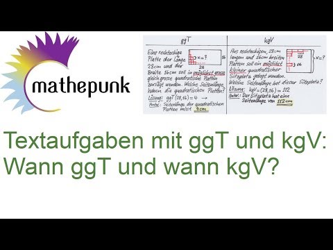 Textaufgaben mit ggT und kgV: Wann ggT und wann kgV? : u/math-monkey
